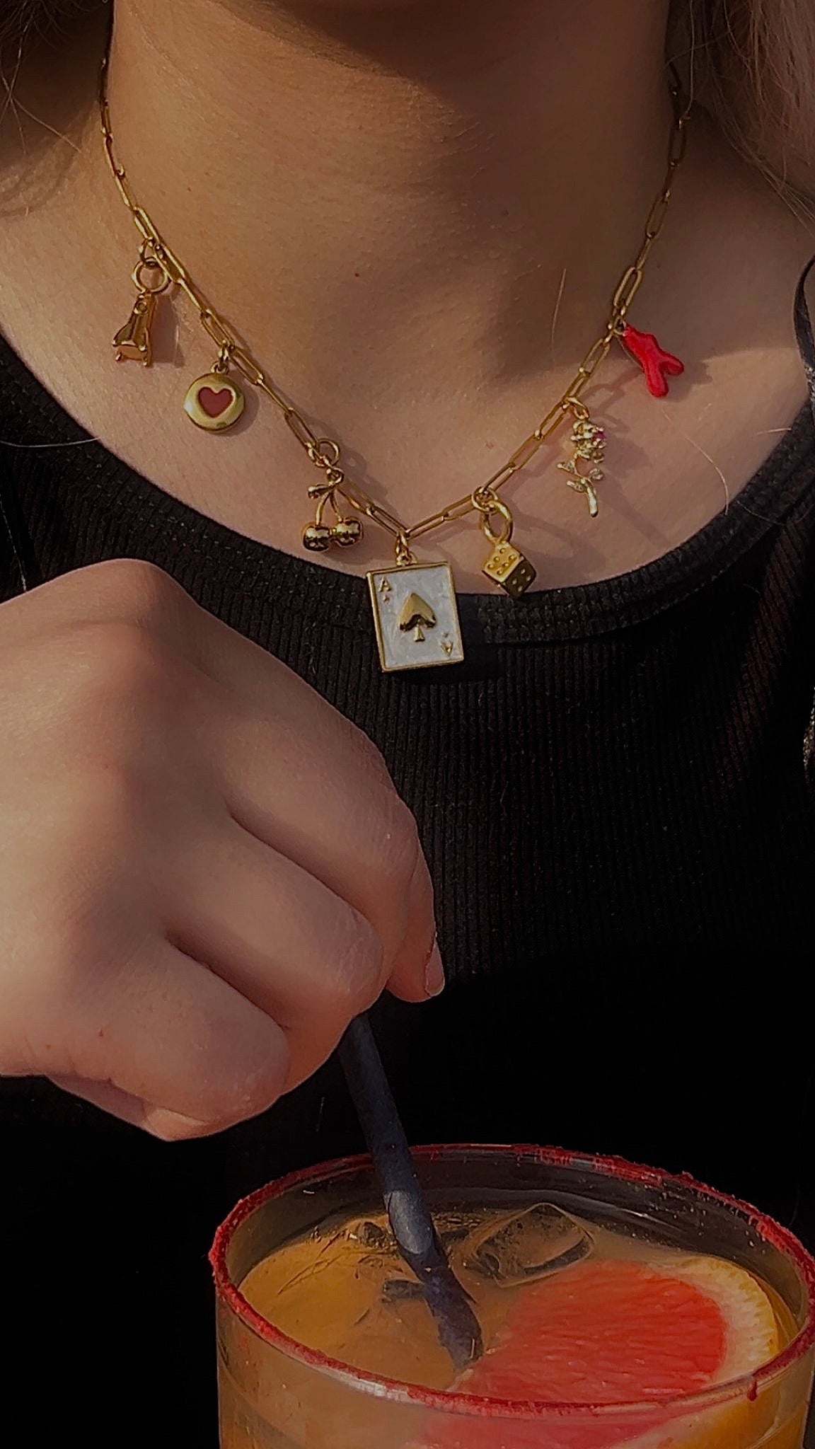 The Ace Amour Necklace/Stanley Charm