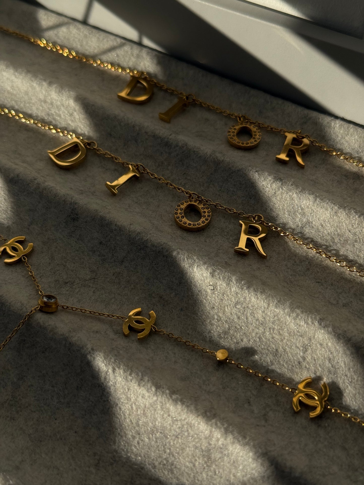 Golden initial Necklace
