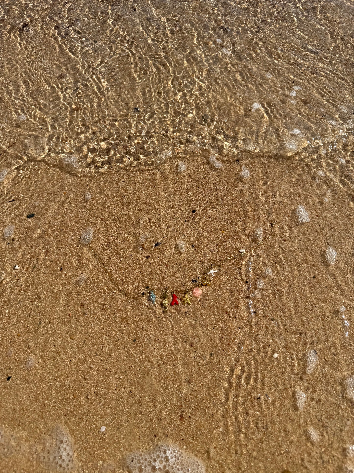 Coral cove 7 charm necklace- Handmade in small batches